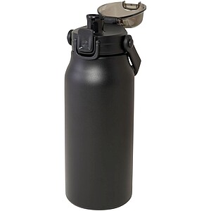 Velká láhev na pití, 1,6 l, z recyklované nerezové oceli, černá
