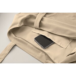 Velká nákupní manšestrová taška, béžová