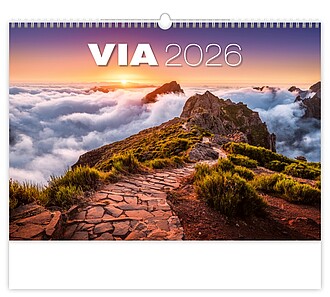 Via 2027, nástěnný kalendář, prodloužená záda - reklamní kalendáře