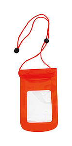 Voděodolné PVC pouzdro na mobil, červené