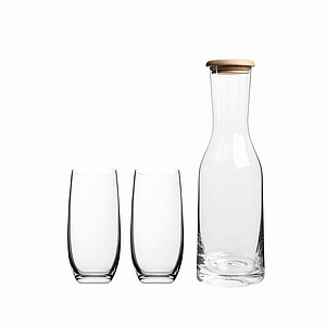 VS WAINUI SET Sada karafy a vysokých sklenic, 1,2 l a 350 ml - sklenice s vlastním potiskem