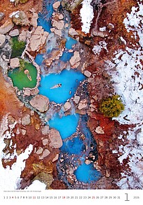 World from Above 2026, nástěnný kalendář, prodloužená záda