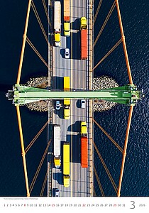 World from Above 2027, nástěnný kalendář, prodloužená záda