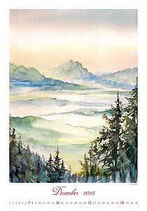 World from Above 2027, nástěnný kalendář, prodloužená záda