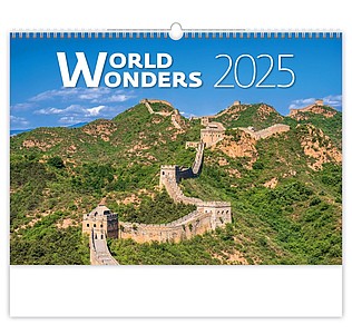 World Wonders 2024, nástěnný kalendář, prodloužená záda - reklamní kalendáře