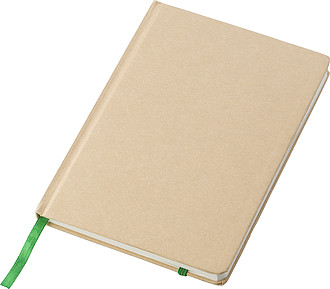 XENIO Linkovaný zápisník A5 s kartonovými deskami, 160 stran, zelená