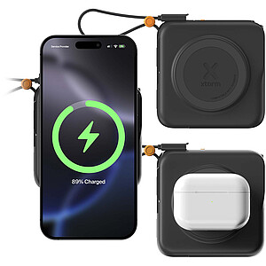Xtorm TravelPro 30W cestovní nabíječka 3 v 1 s kapacitou 10 000 mAh, černá