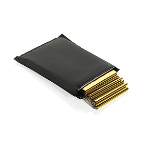 Záchranná deka v sáčku, černá - reklamní předměty