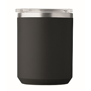 ZAFER Dvoustěnný termohrnek z nerezové oceli, 400 ml, černá