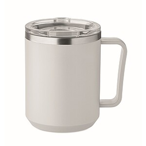 ZAFER Dvoustěnný termohrnek z nerezové oceli, 400 ml, šedá
