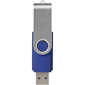 Základní USB Rotate, 2GB, stříbrná/královská modrá