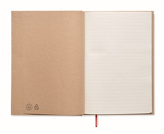 Zápisník A5, 100 linkovaných listů, červená gumička