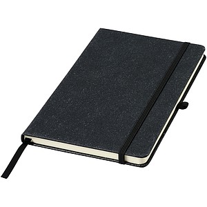 Zápisník A5 s kousky kůže, černá - reklamní zápisník