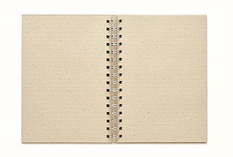 Zápisník A5 s trávovým papírem, 80 linkovaných listů