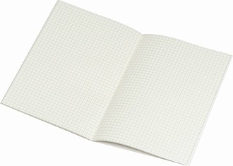 Zápisník A5 se čtverečkovaným papírem, 100 stran, modrý