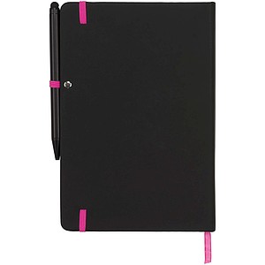 Zápisník Medium noir edge, černá/růžová