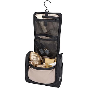 Závěsná toaletní taška z recyklovaného GRS, černá