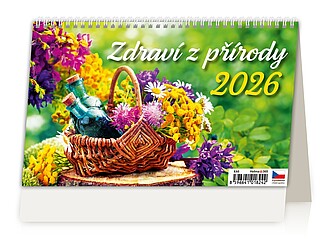 Zdraví z přírody 2026 stolní kalendář - reklamní kalendáře