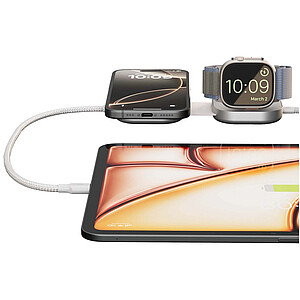 Zens Pro 3 140W nabíjecí kabel 3 v 1 s USB-C, bílá