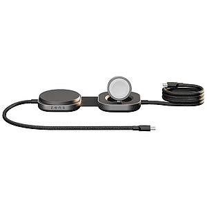 Zens Pro 3 140W nabíjecí kabel 3 v 1 s USB-C, černá