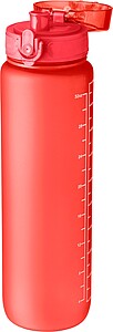 ZERIN Láhev na pití z recyklovaného plastu, 1000 ml, červená