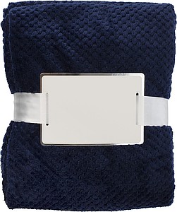 ZUNAS Fleecová deka s vaflovým designem, modrá - reklamní předměty