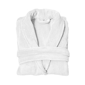 Župan OLIMA CORAL FLEECE BATHROBE, vel. M/L, bílá - reklamní předměty