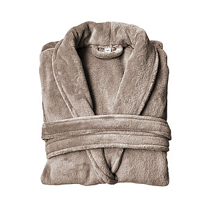 Župan OLIMA CORAL FLEECE BATHROBE, vel. M/L, šedohnědá