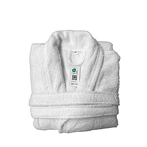 Župan OLIMA TERRY BATHROBE, vel. M/L, bílá