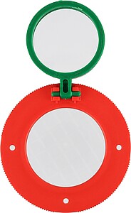 Zvětšovací nádoba se dvěma vestavěnými čočkami, světle zelená