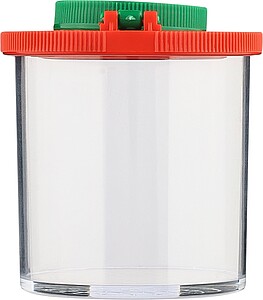 Zvětšovací nádoba se dvěma vestavěnými čočkami, světle zelená