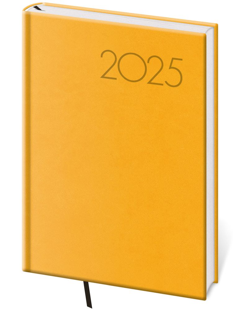 Print POP 2025 diář denní A5, žlutý reklamní předměty
